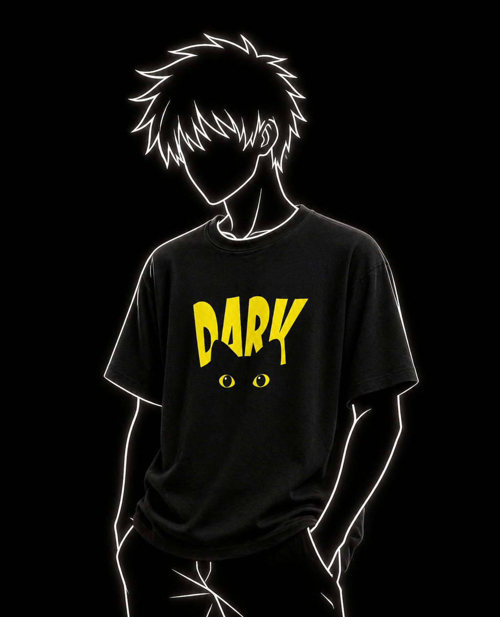 The "Dark Cat" Heavyweight Streetwear Tee