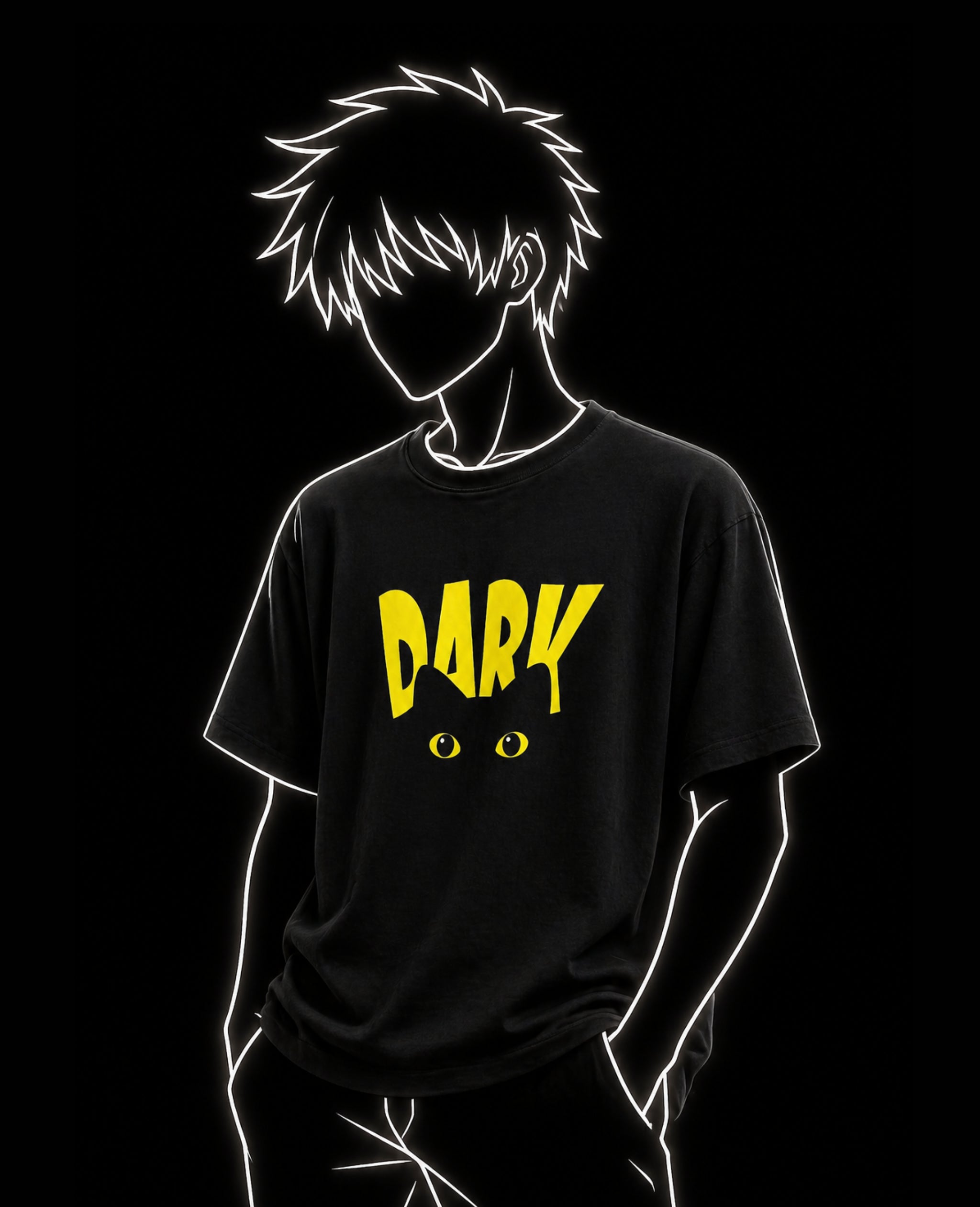The "Dark Cat" Heavyweight Streetwear Tee